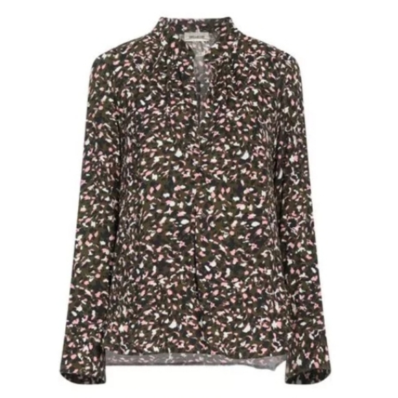 ZADIG & VOLTAIRE Tink Abstract Print Top Blouse Shirt Women’s S Black Multi - Picture 3 of 14